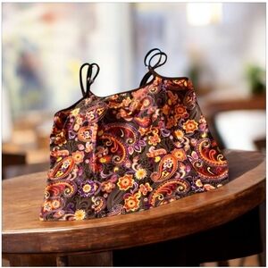 Tankini By Suit Yourself top size (20) floral paisley print purple brown b…